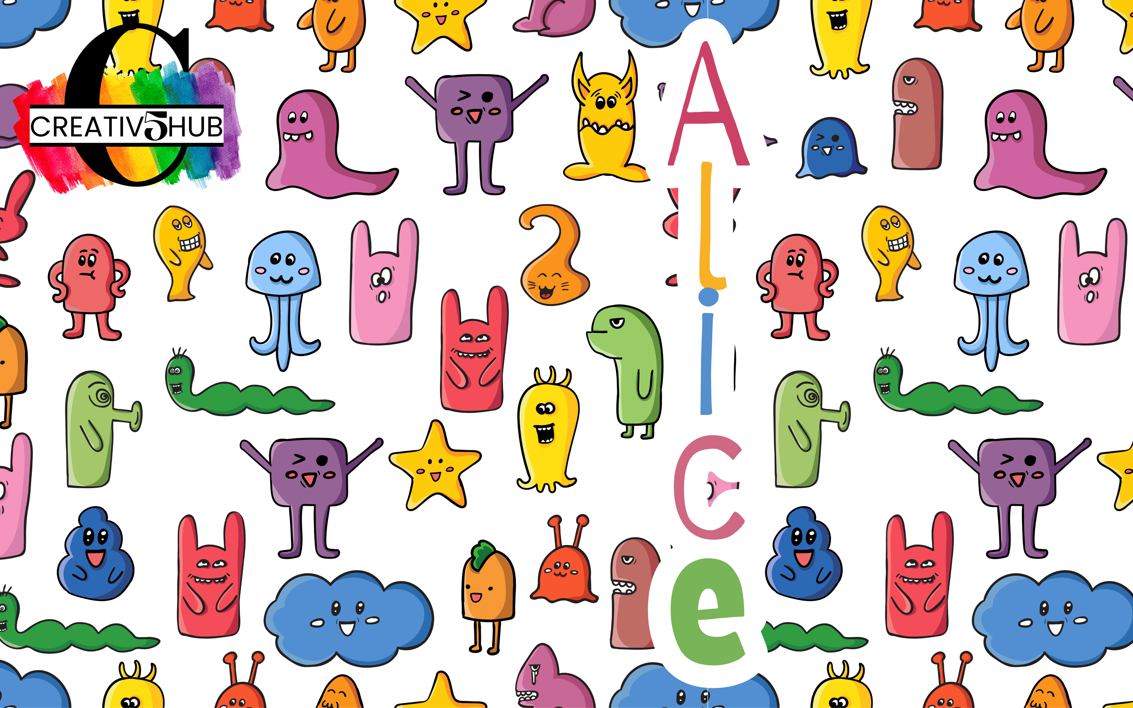 Cute Monsters (Red/Green Cap)